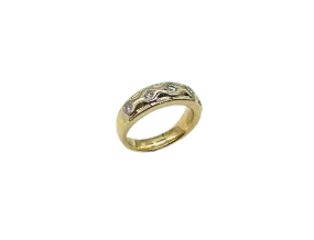 1/4 CTW Bezel-Set 5-Stone Diamond Band