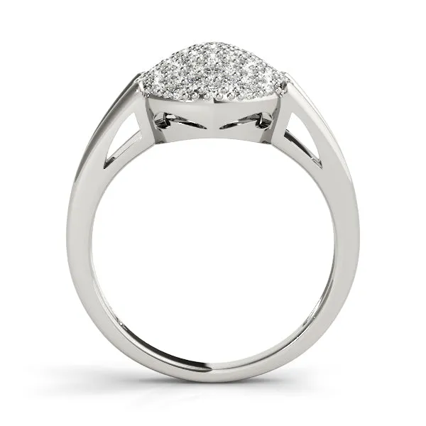 14K Cluster Dome Ring
