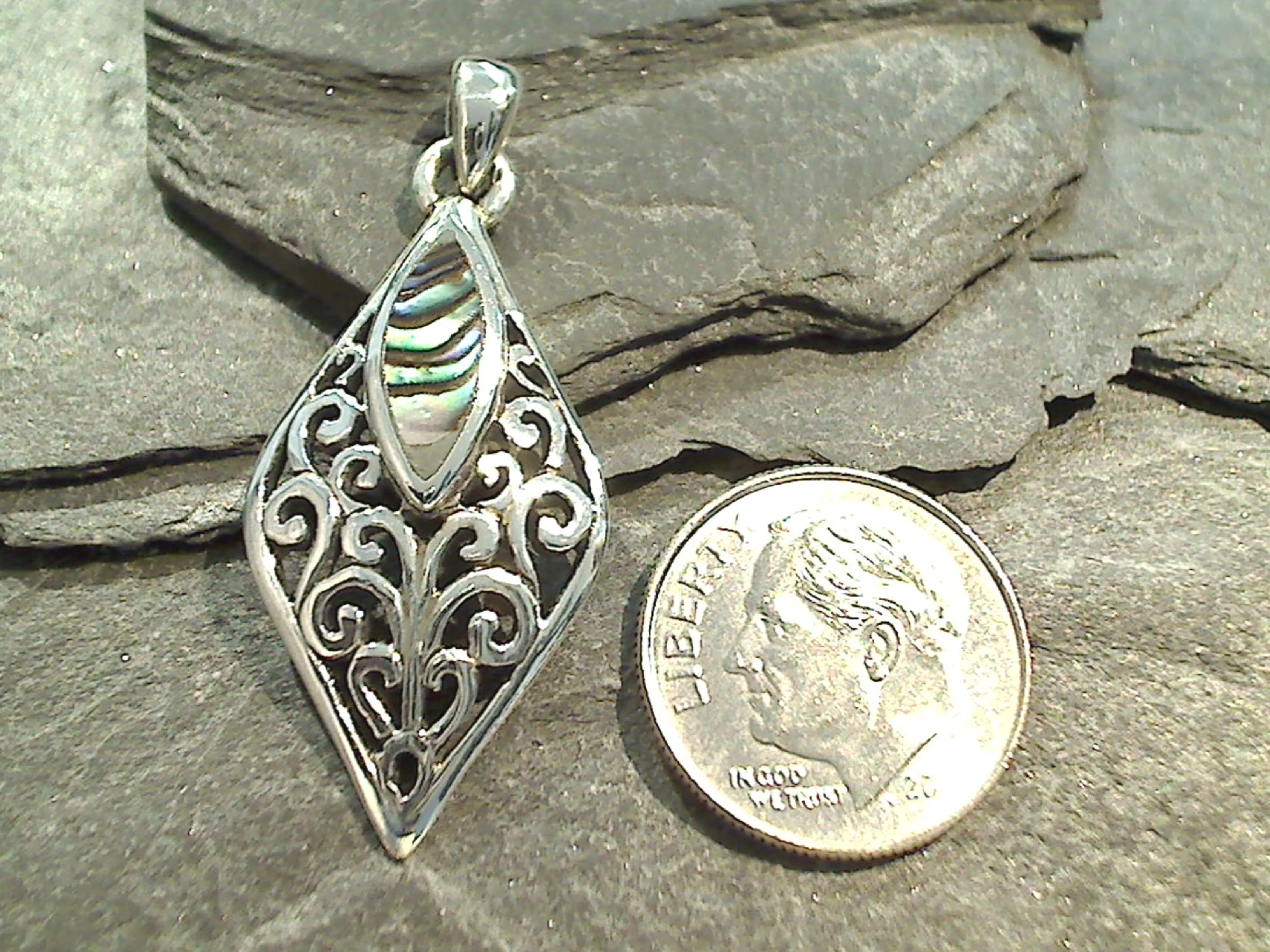 Abalone, Sterling Silver Pendant