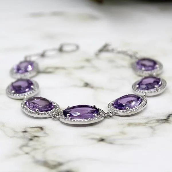Amethyst Halo bracelet