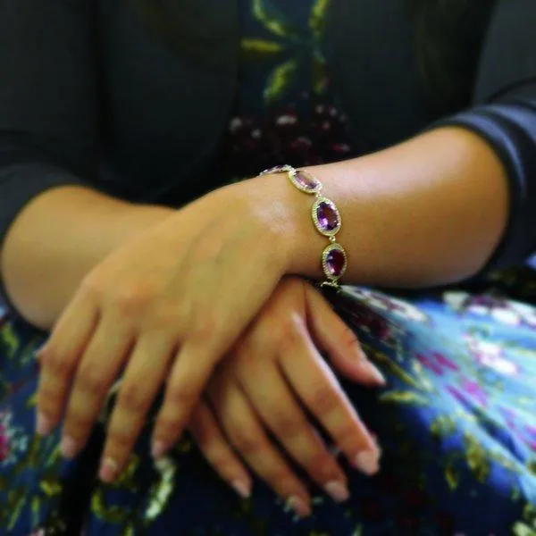 Amethyst Halo bracelet