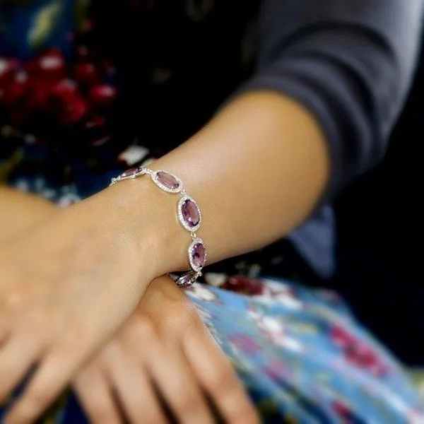 Amethyst Halo bracelet