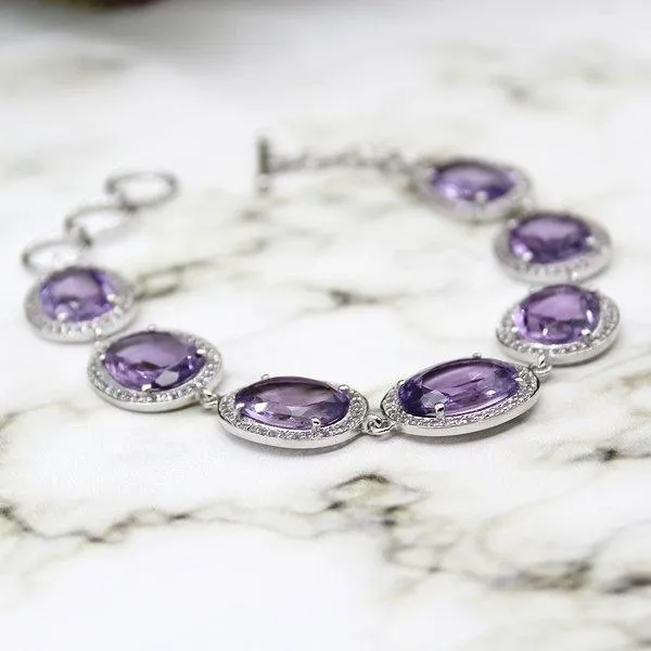 Amethyst Halo bracelet