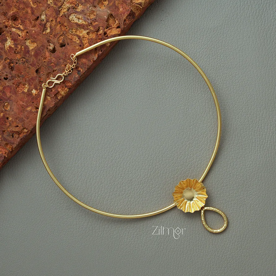 AS1011267 - Hanging  Flower Collar Choker Necklace