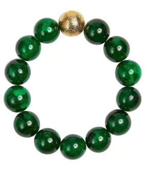 Beaded Quartz Bracelet in Emerald