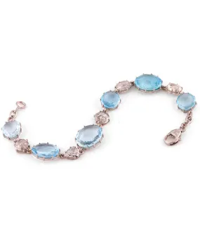 Blue Topaz and Diamond Bracelet