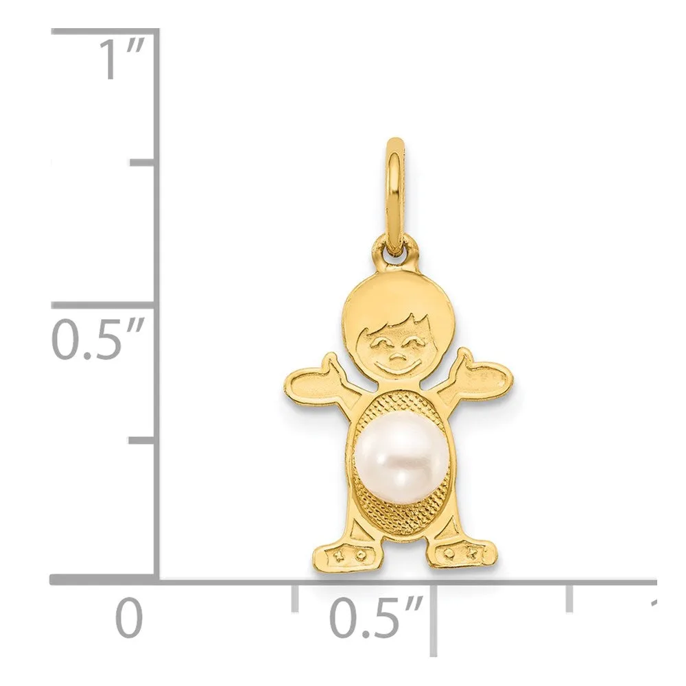 Boy June Birthstone Pearl Pendant