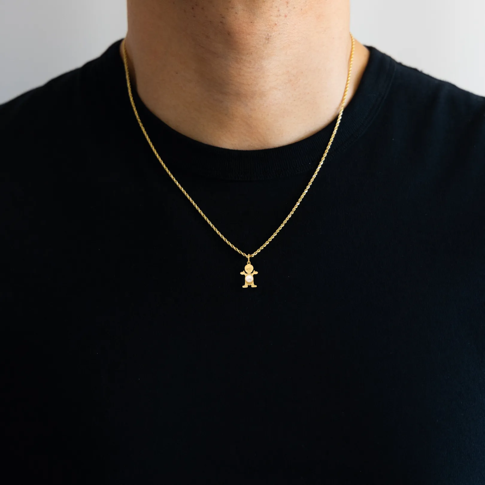 Boy June Birthstone Pearl Pendant