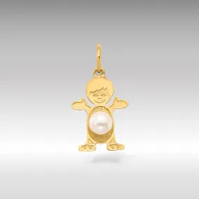 Boy June Birthstone Pearl Pendant