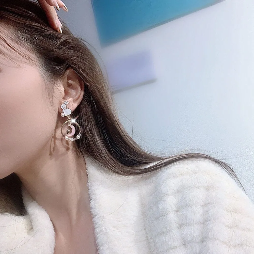 Bunny Moon Drop Earring