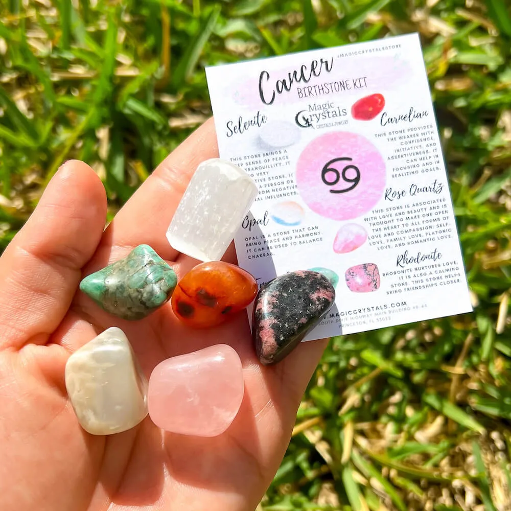 Cancer Birthstones Crystal Set