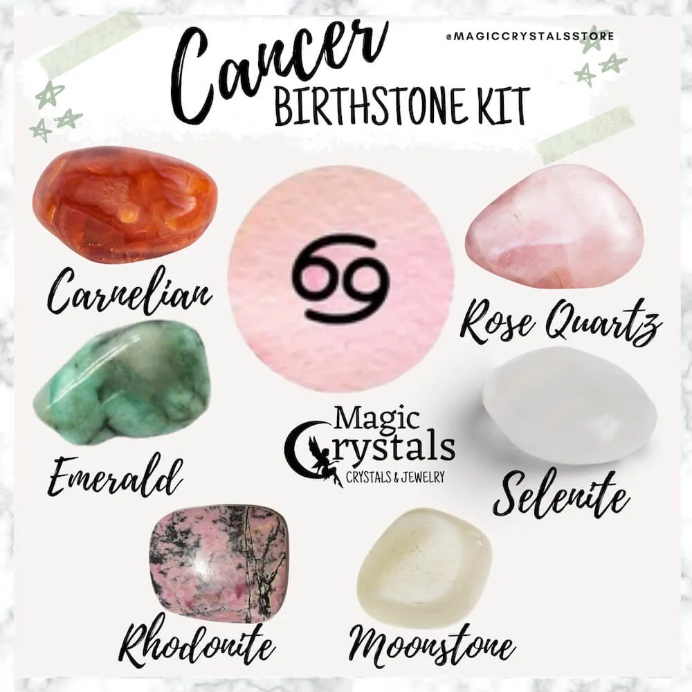 Cancer Birthstones Crystal Set