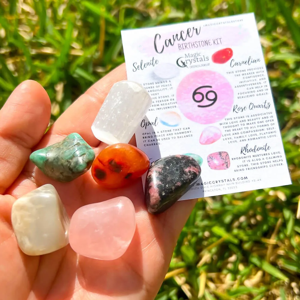 Cancer Birthstones Crystal Set