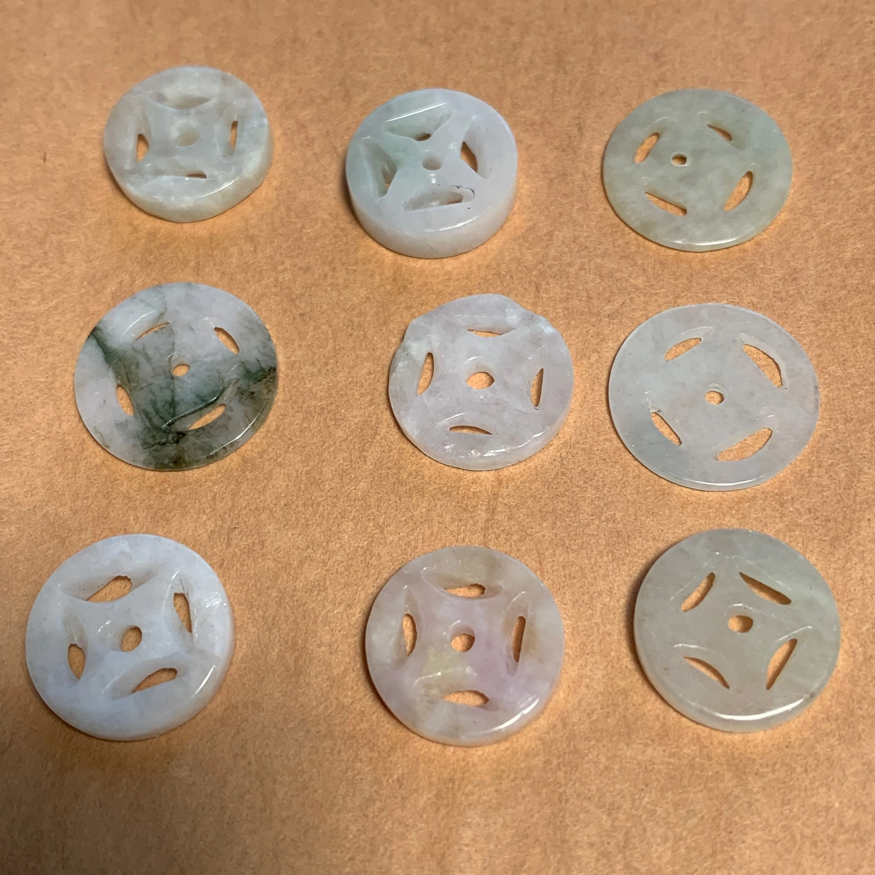 Carved Jade Circular Charm