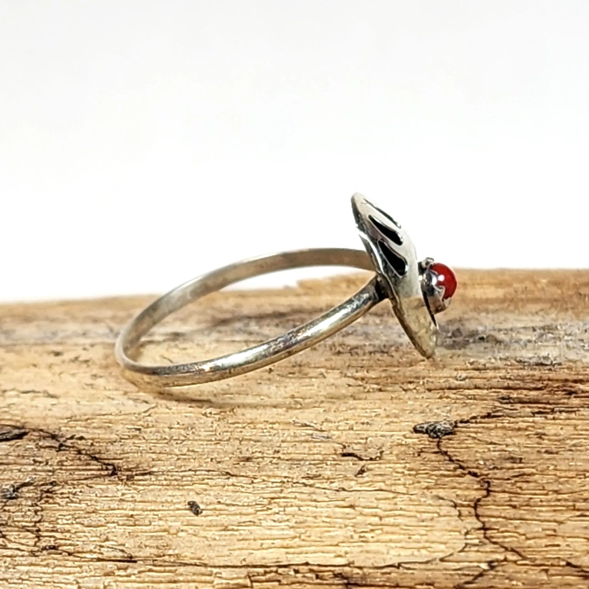 Coral Bear Paw Ring