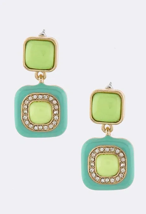 Cotton Candy Squares Earrings