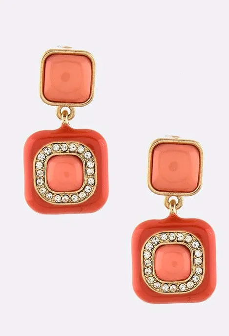 Cotton Candy Squares Earrings