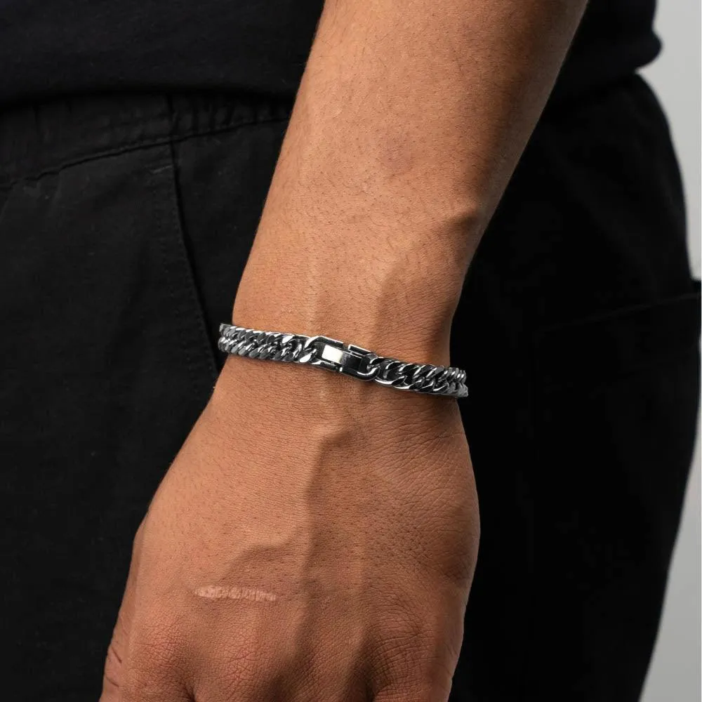 Cuban Bracelet Clasp (Silver) 8MM