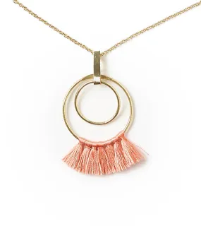 Danu Necklace - Coral Hoop