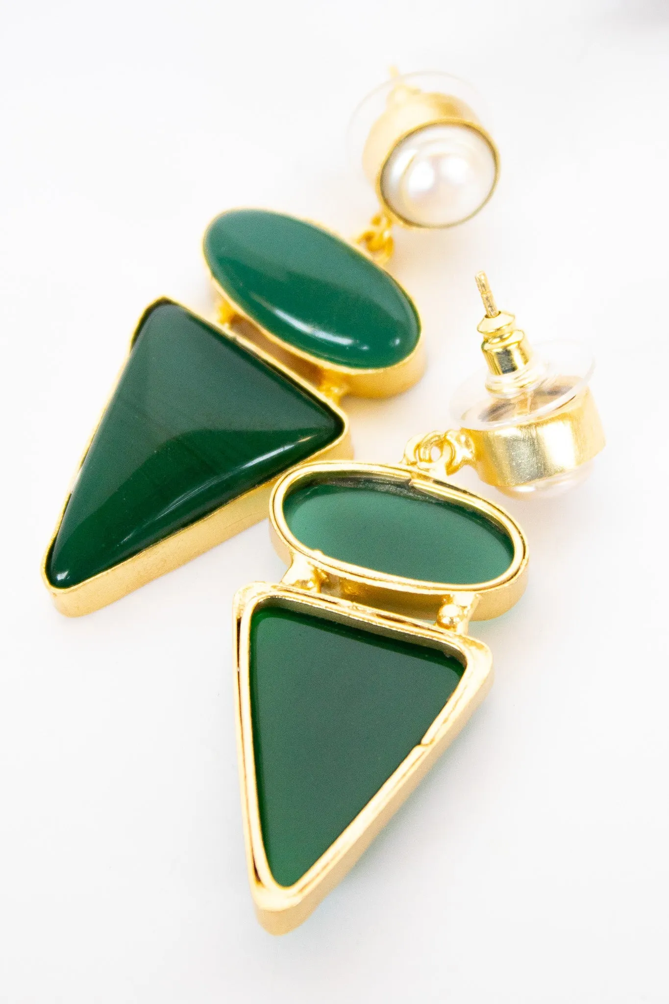Dasha Jade & Pearl Warrior Earring
