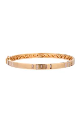 Diamond Baguette and Topaz Bangle Bracelet