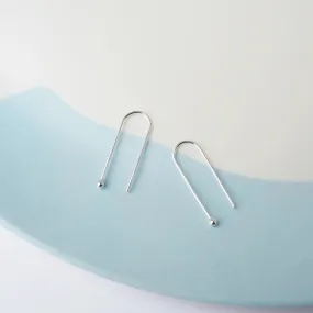 Earrings - Large Arc Silver