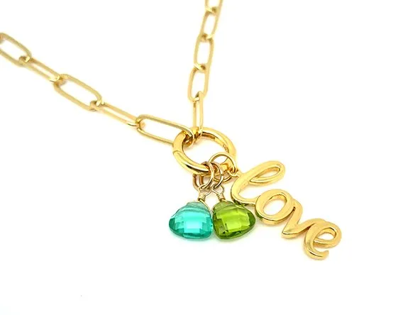 Elegant Love Word Pendant