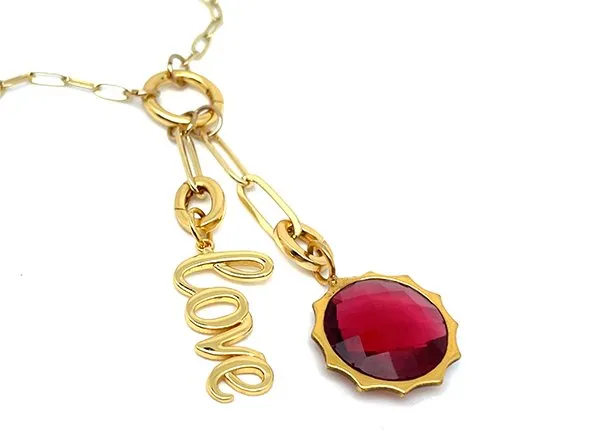 Elegant Love Word Pendant