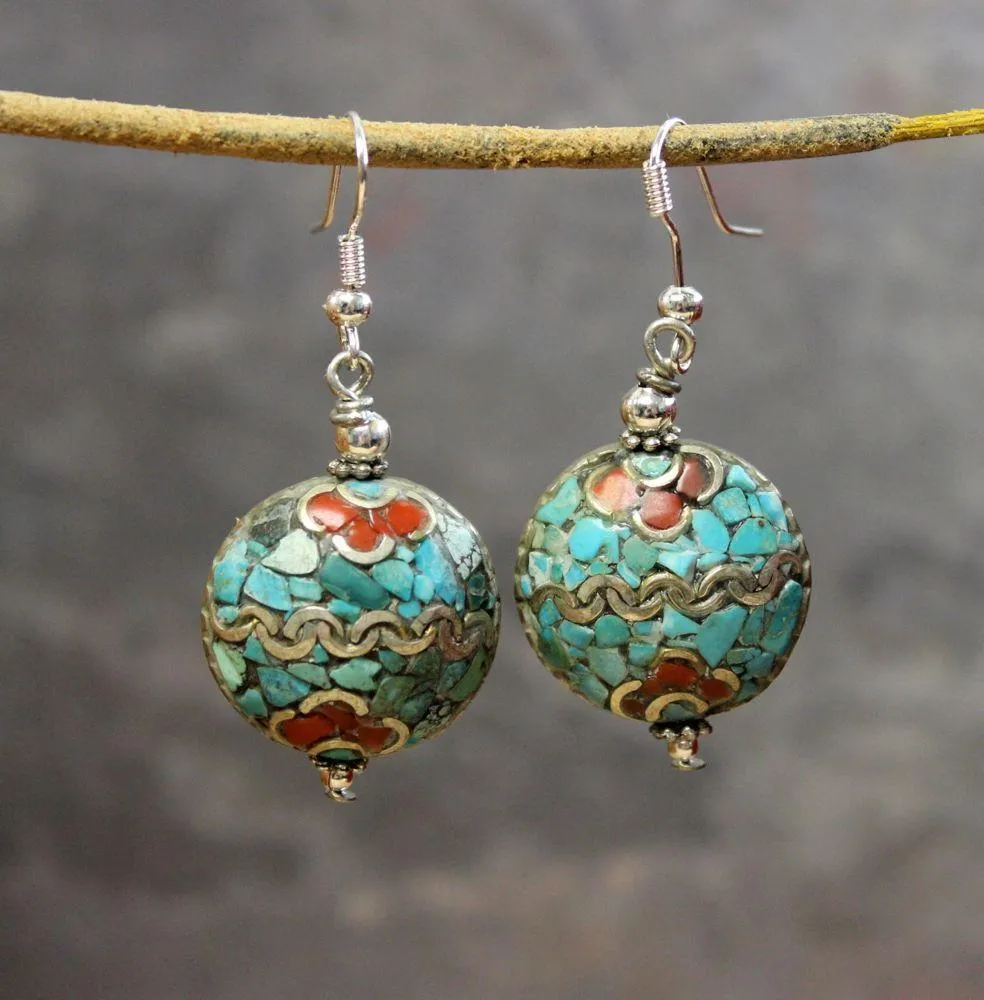 Exquisite Tibetan Beaded Earrings