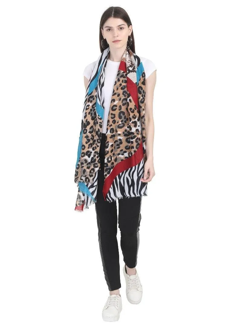 FabSeasons Brown Fancy fashion Stylish Animal Printed Scarf
