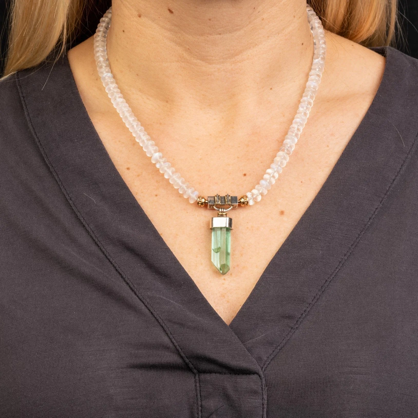 Faceted Moonstone Necklace