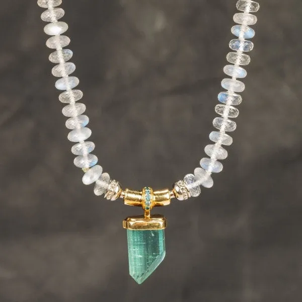 Faceted Moonstone Necklace