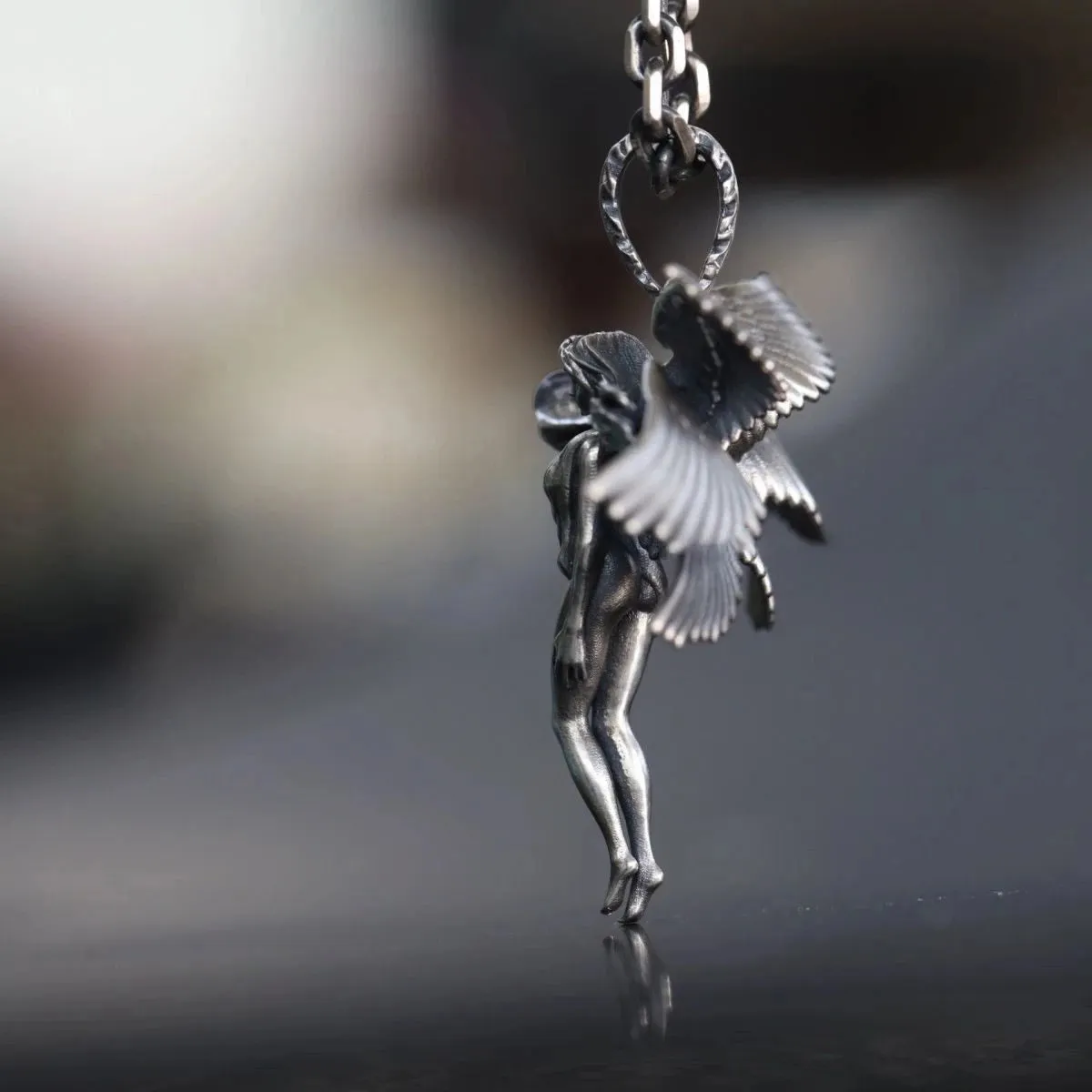 Fashion Silver Angel Goddess Boho Pendant Necklace
