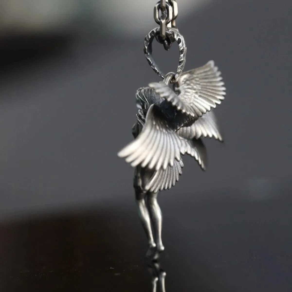 Fashion Silver Angel Goddess Boho Pendant Necklace
