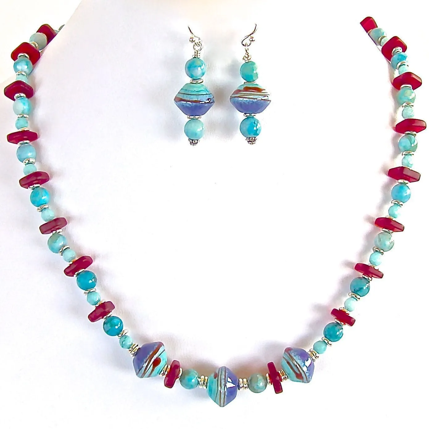 Fiesta: Lampwork Glass Necklace Set