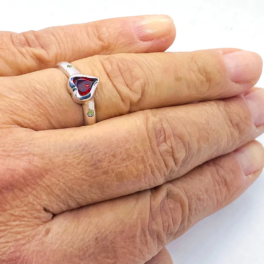 Garnet & Citrine Ring (size 9)