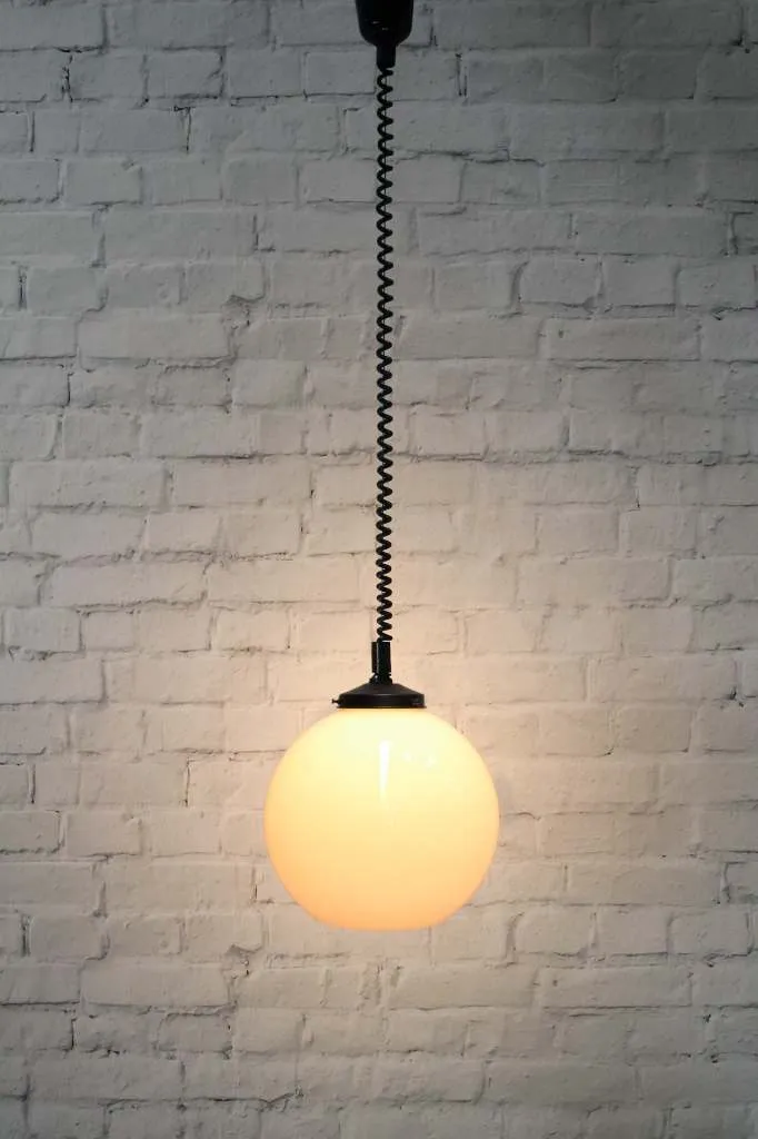 Glass Ball Rise & Fall Pendant Light