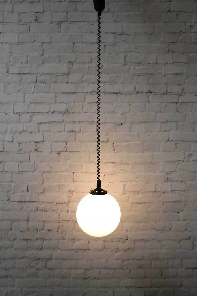 Glass Ball Rise & Fall Pendant Light