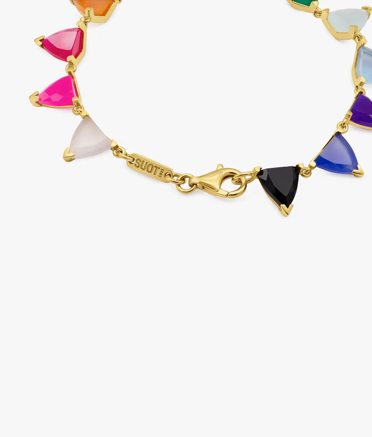 Half Cut Multi Gems Bracelet