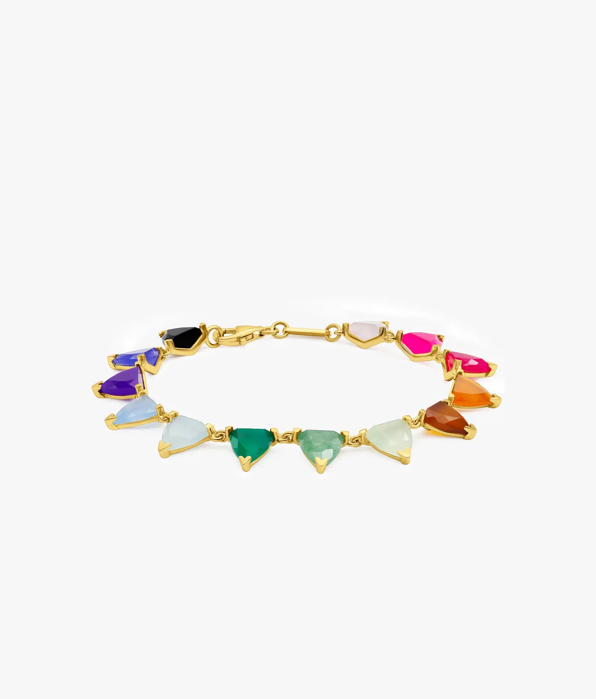 Half Cut Multi Gems Bracelet