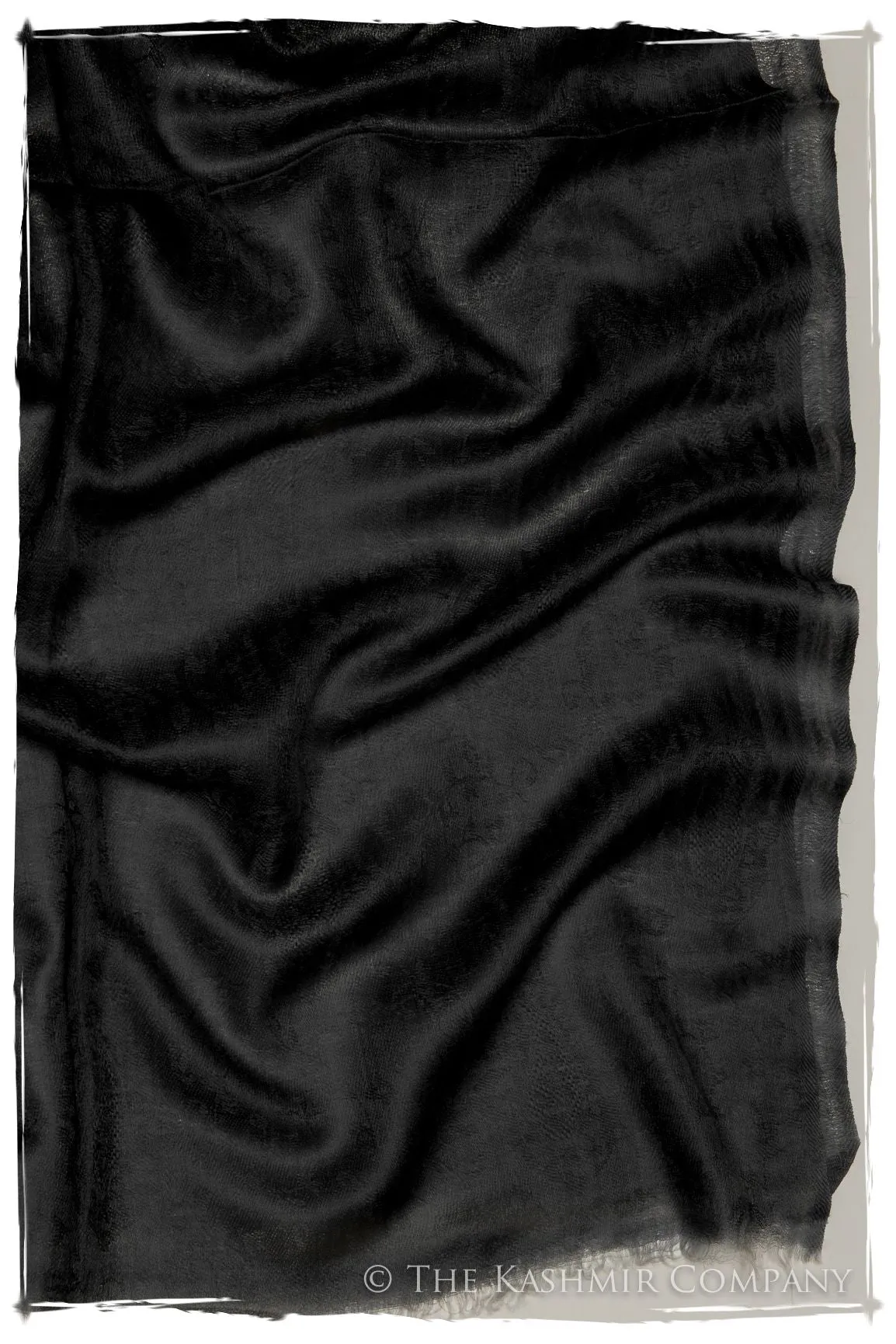 Jacquard Paisley Onyx Cashmere Scarf