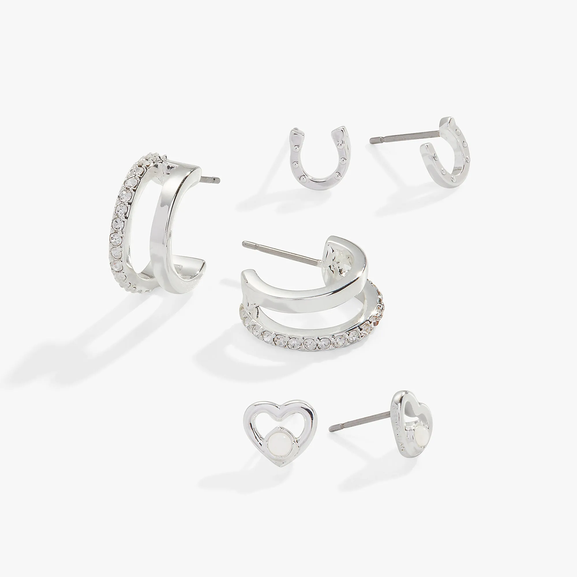 Love   Luck Earrings, Set of 3