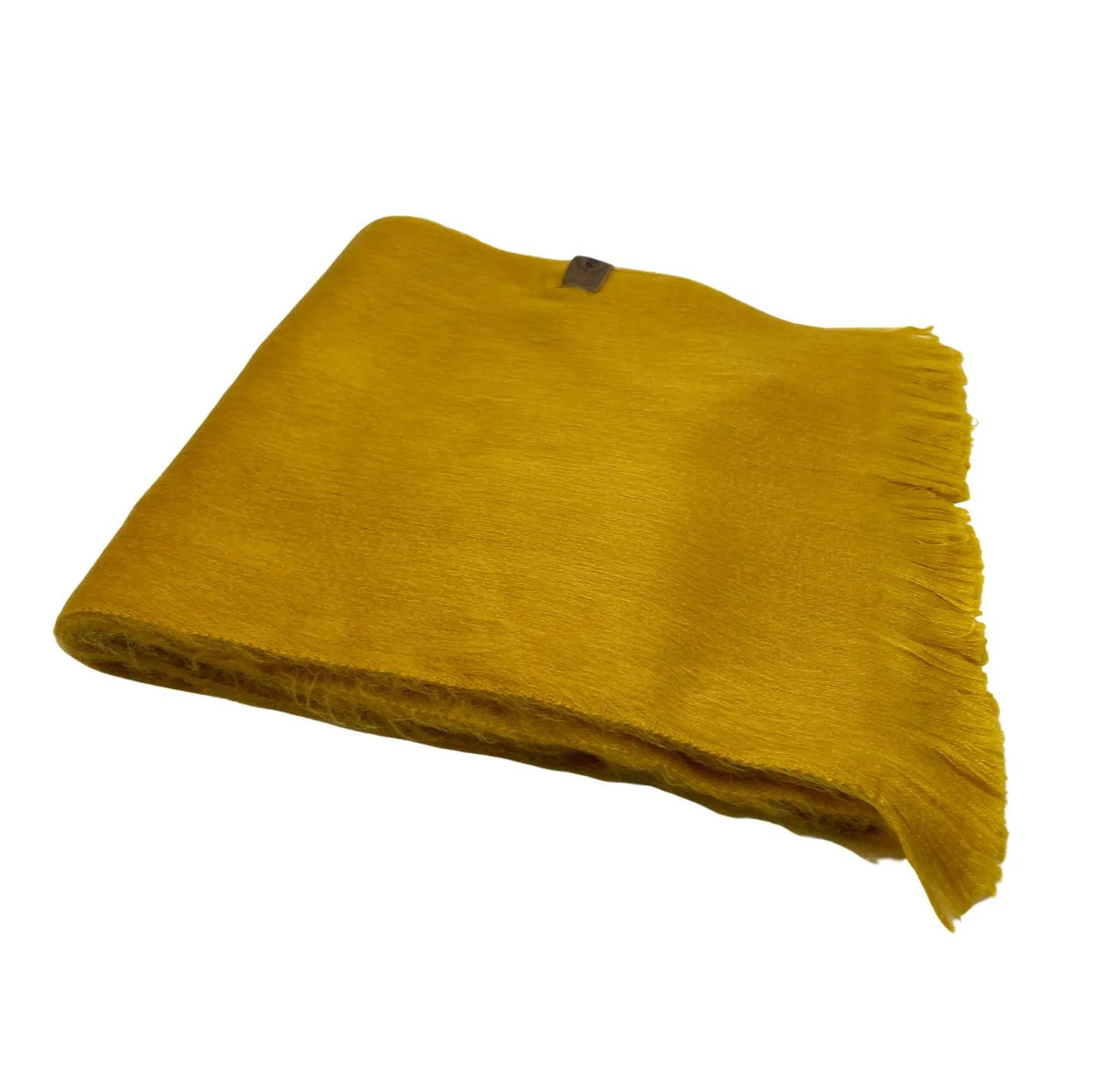 Luxury Chic Mustard Yellow Alpaca Fiber Scarf Alpaca Accessories