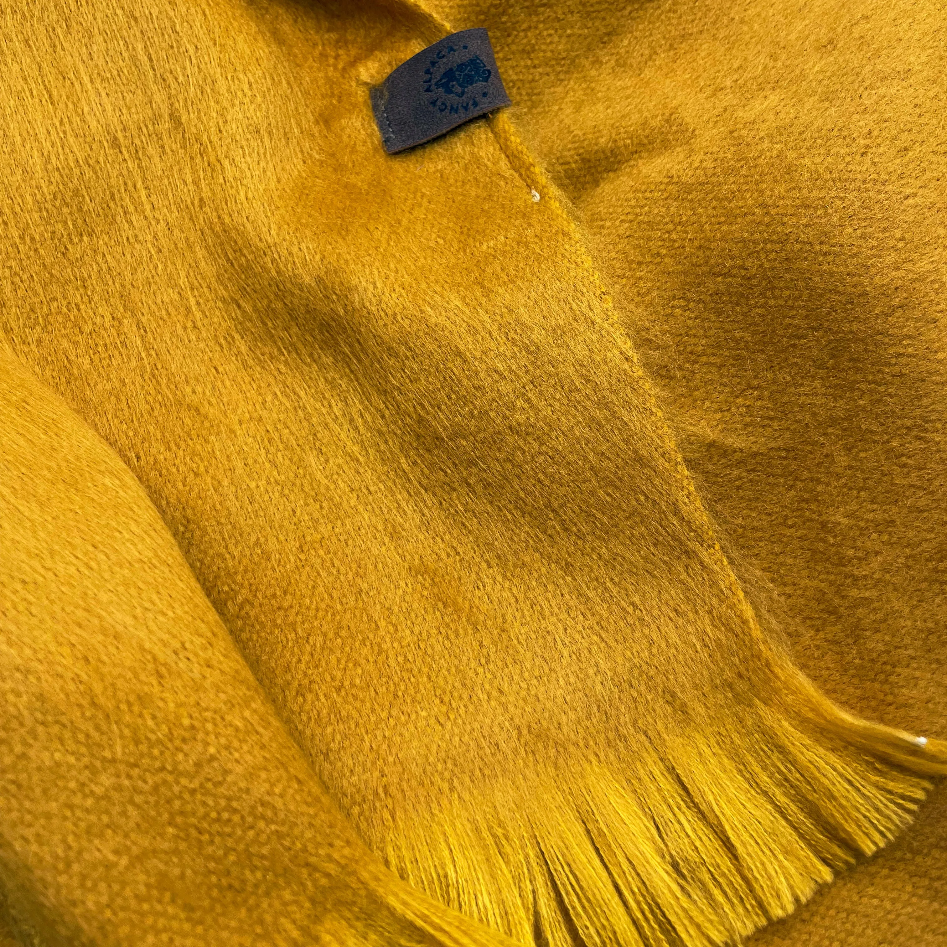 Luxury Chic Mustard Yellow Alpaca Fiber Scarf Alpaca Accessories