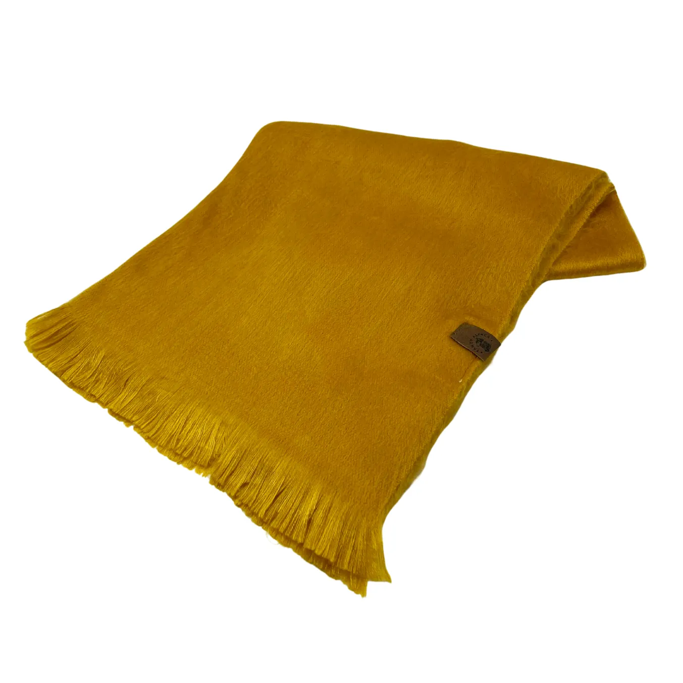 Luxury Chic Mustard Yellow Alpaca Fiber Scarf Alpaca Accessories
