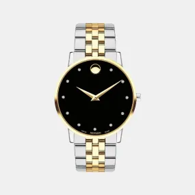 Men's Black Analog Stainless Steel Watch 607202