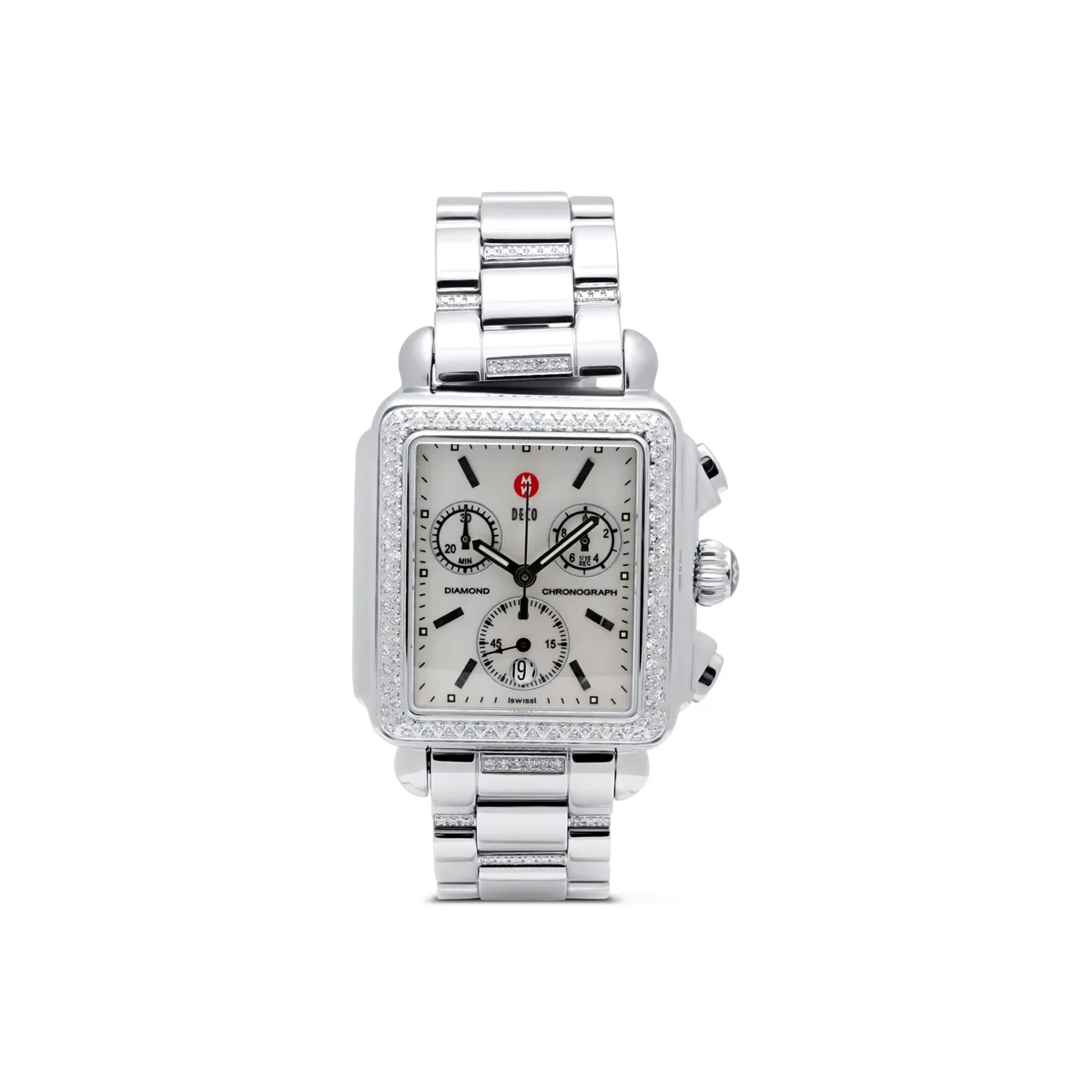 Michele Deco Steel Diamonds MOP Dial 33mm Quartz (Preowned)
