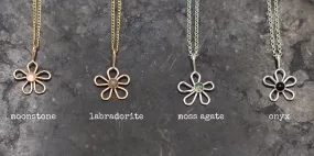 mini gem blossom pendant