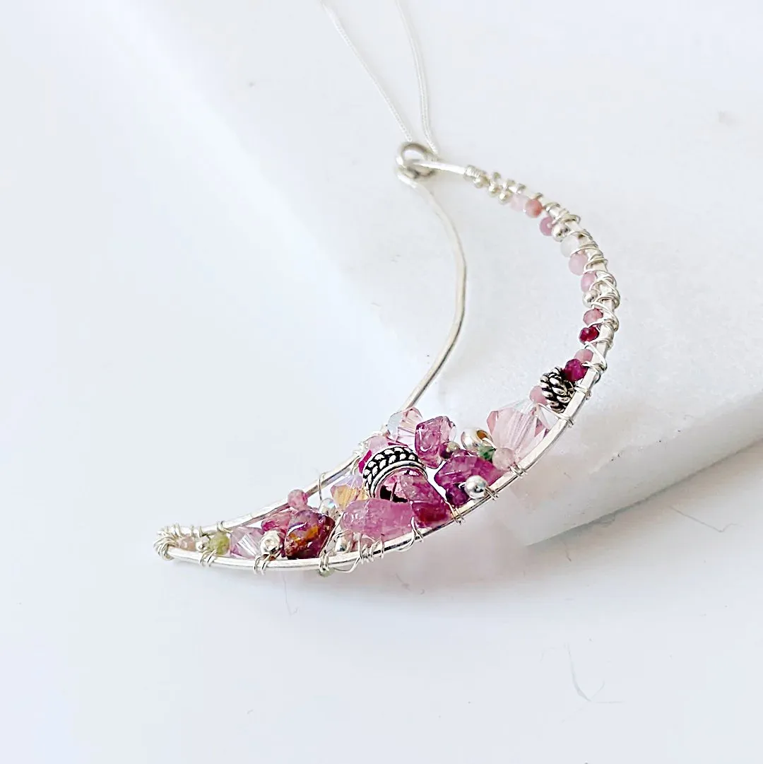 Moon Necklace /Sterling Silver Necklace