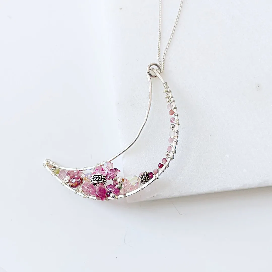 Moon Necklace /Sterling Silver Necklace